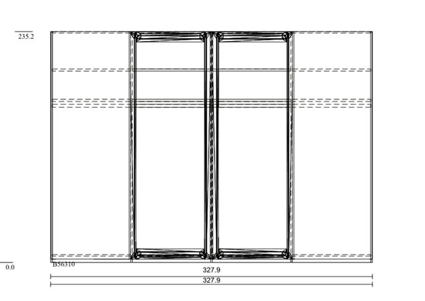 Schwebetürenschrank detail
