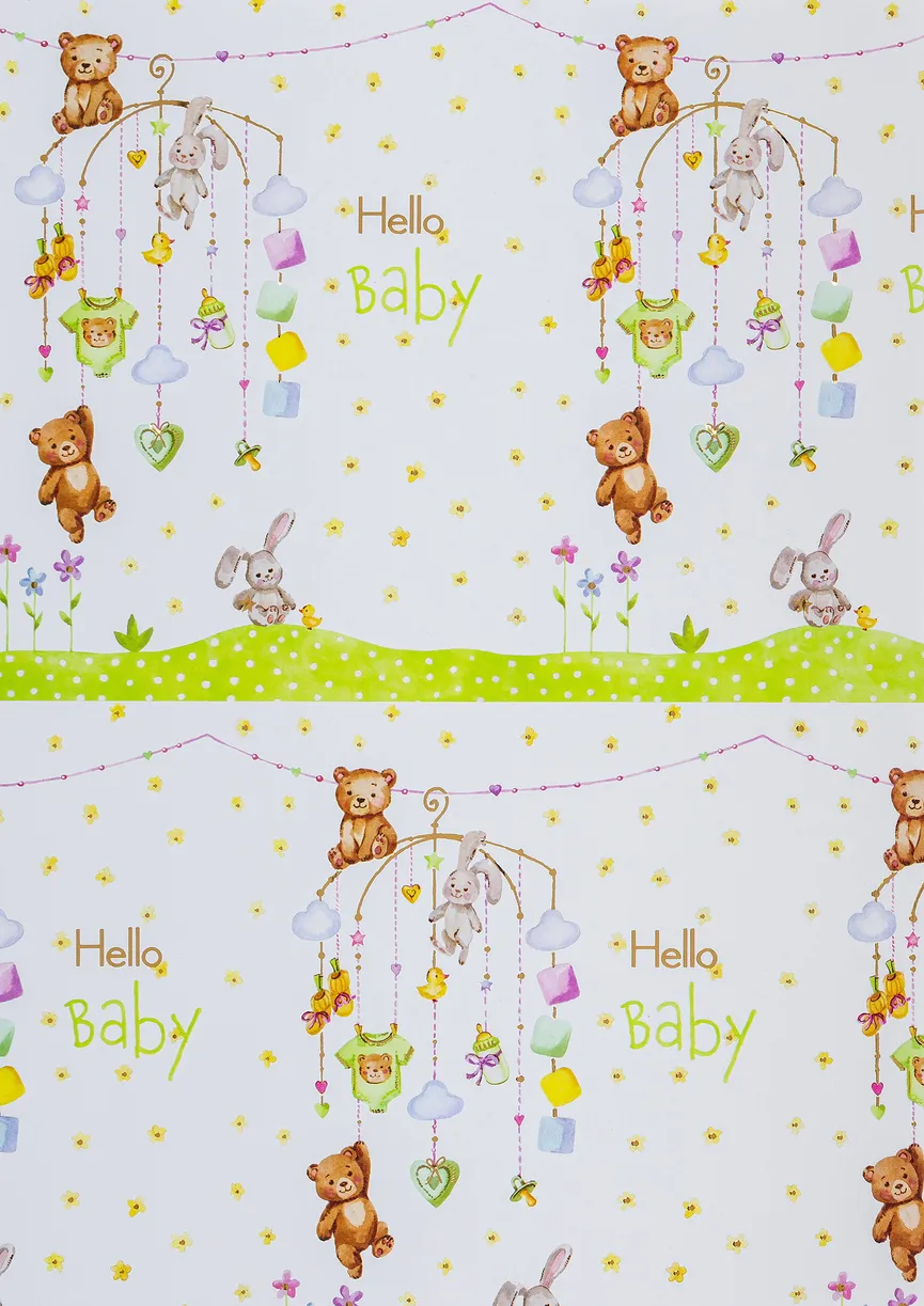 Geschenkpapier "Hello Baby!" detail