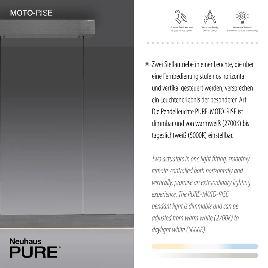 Pendelleuchte "PURE-Moto-Rise" detail