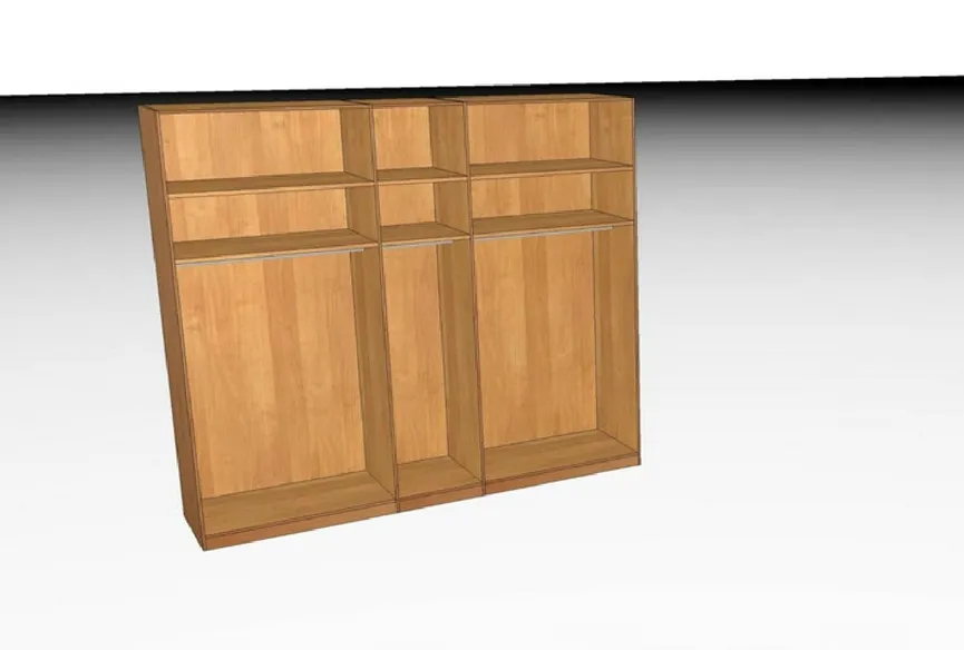 Drehtürenschrank 5-trg. detail