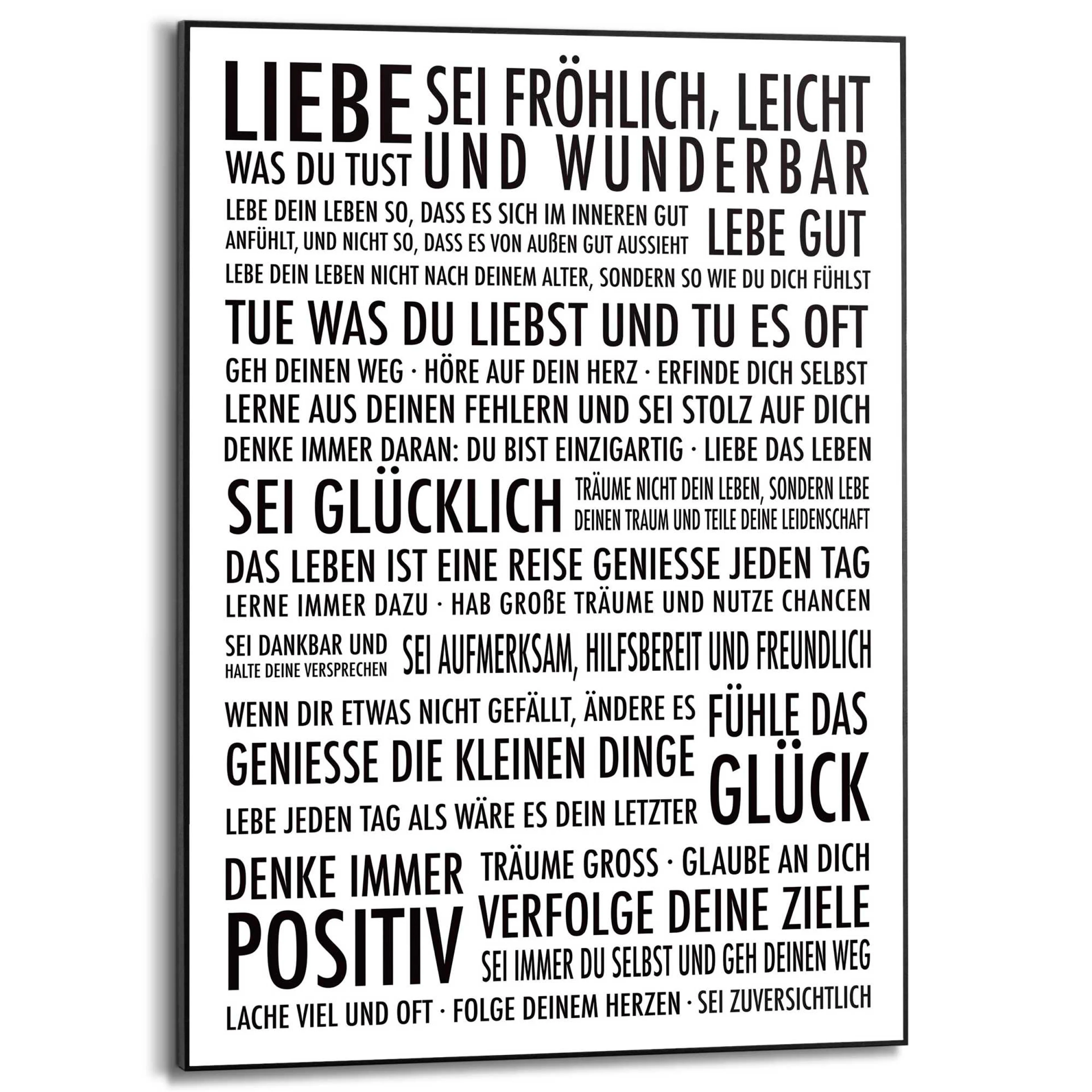 Wandbild 50 x 70 cm Positiv Leben