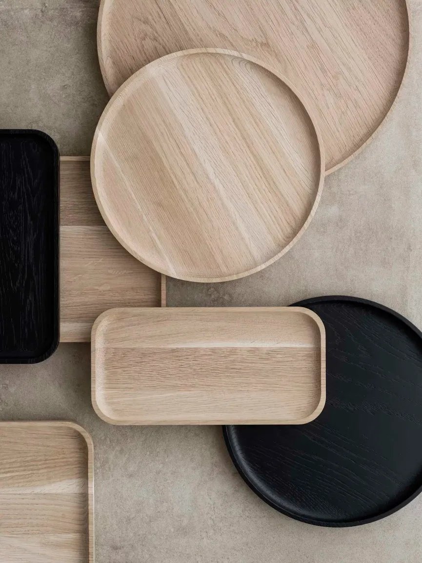 Tablett "Oku" oak M detail