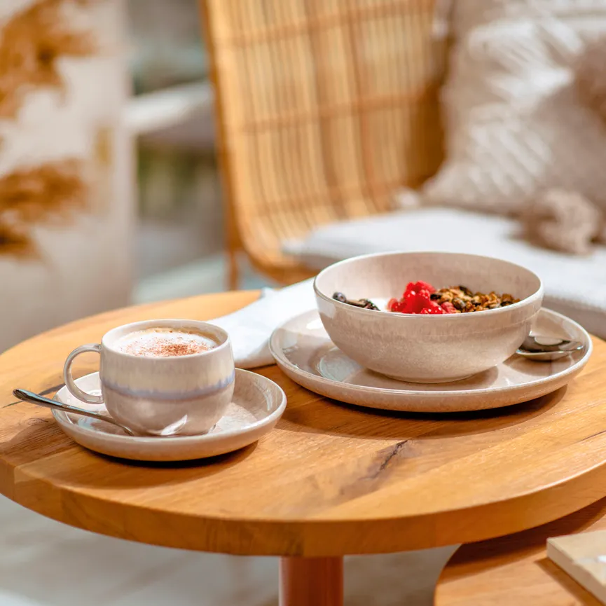 Kaffeeuntertasse "Perlemor" milieu