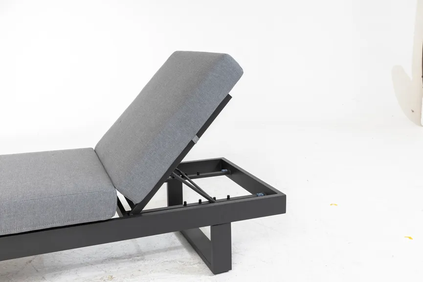 Sofaliege Anthrazit Aluminium funktion