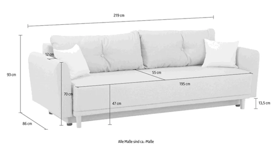 Schlafsofa detail