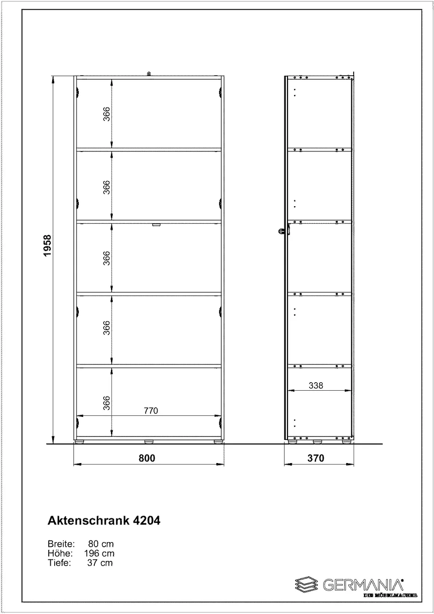 Aktenschrank weiß detail