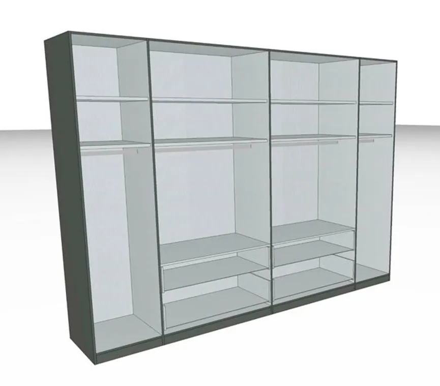 Dreh-/Falttürenschrank detail