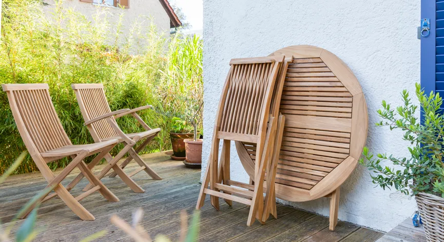 Klapptisch rund detail