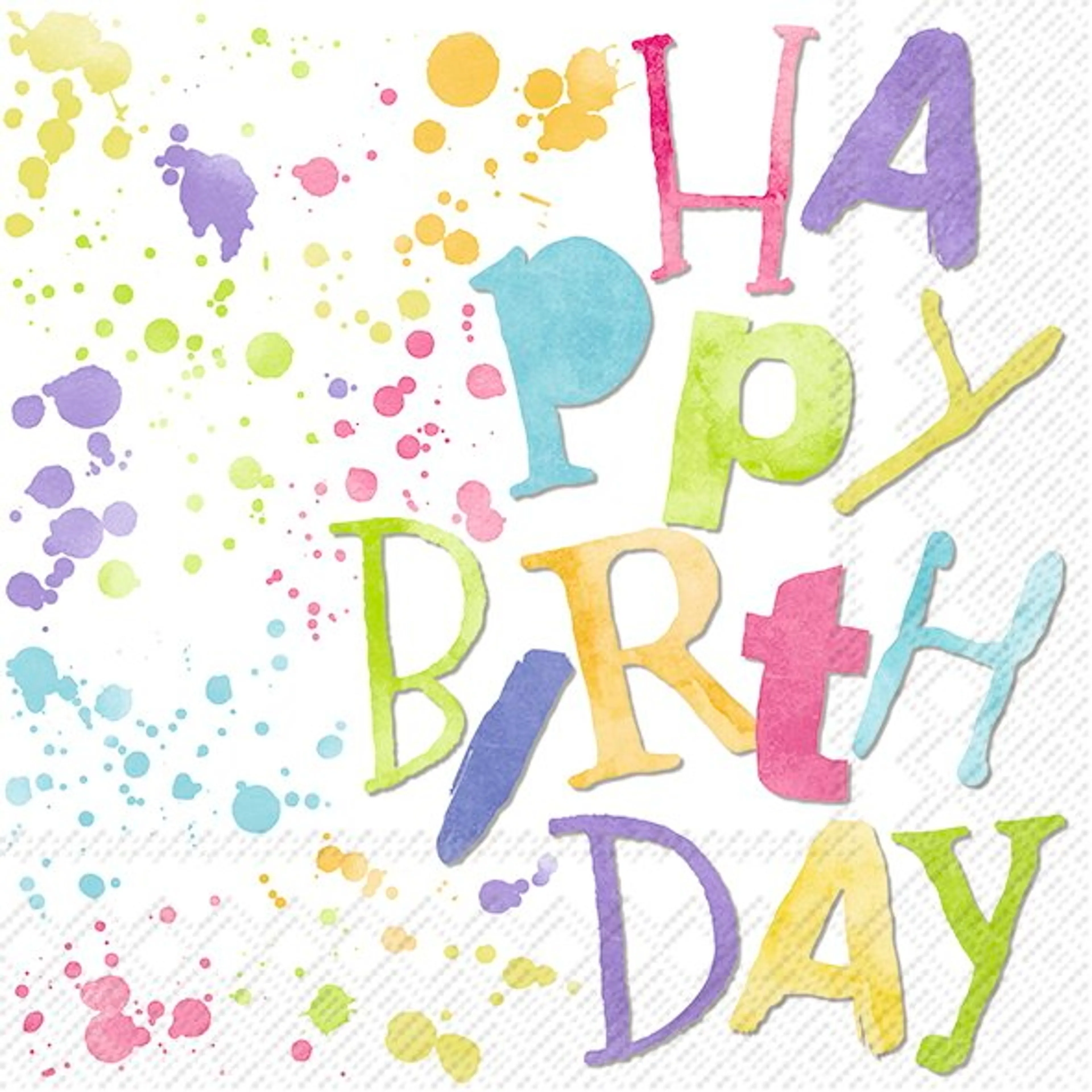 Serviette Birthday splashes 20tlg.
