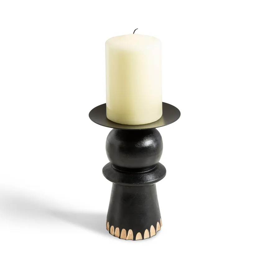 Kerzenhalter schwarz detail