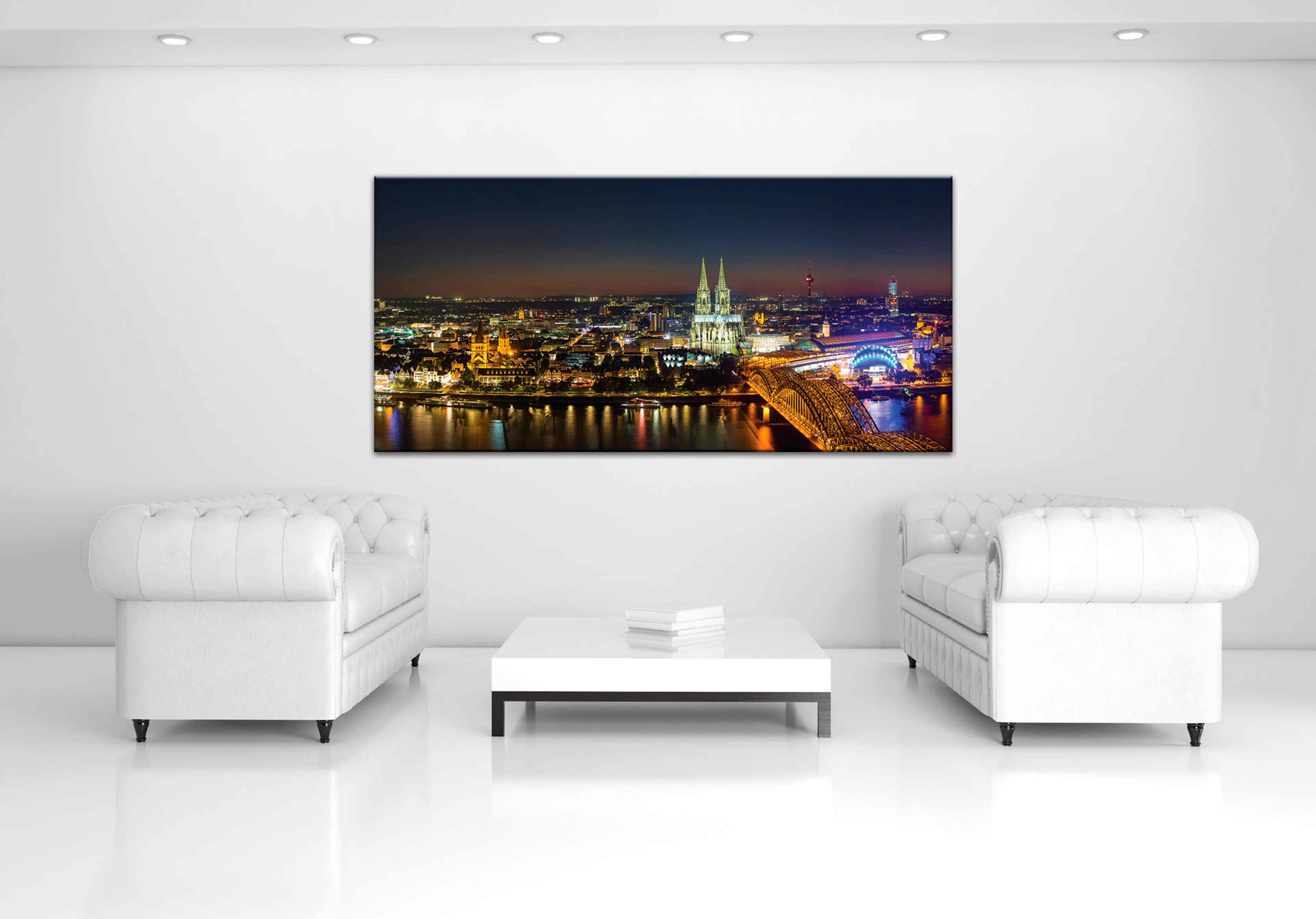Wandbild 55 x 115 cm Cologne panorama II
