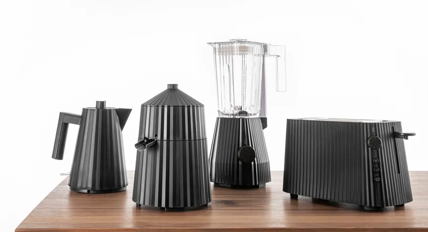 Toaster "Plissé" schwarz detail