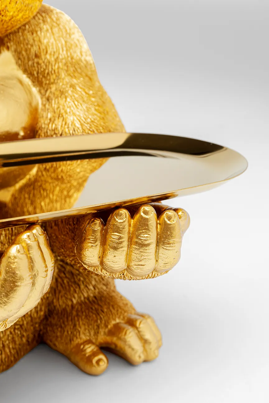 Figur "Gorilla Butler" gold detail