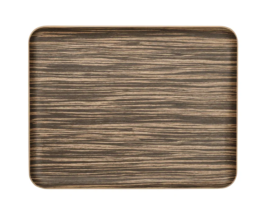 Tablett "Wood" braun detail