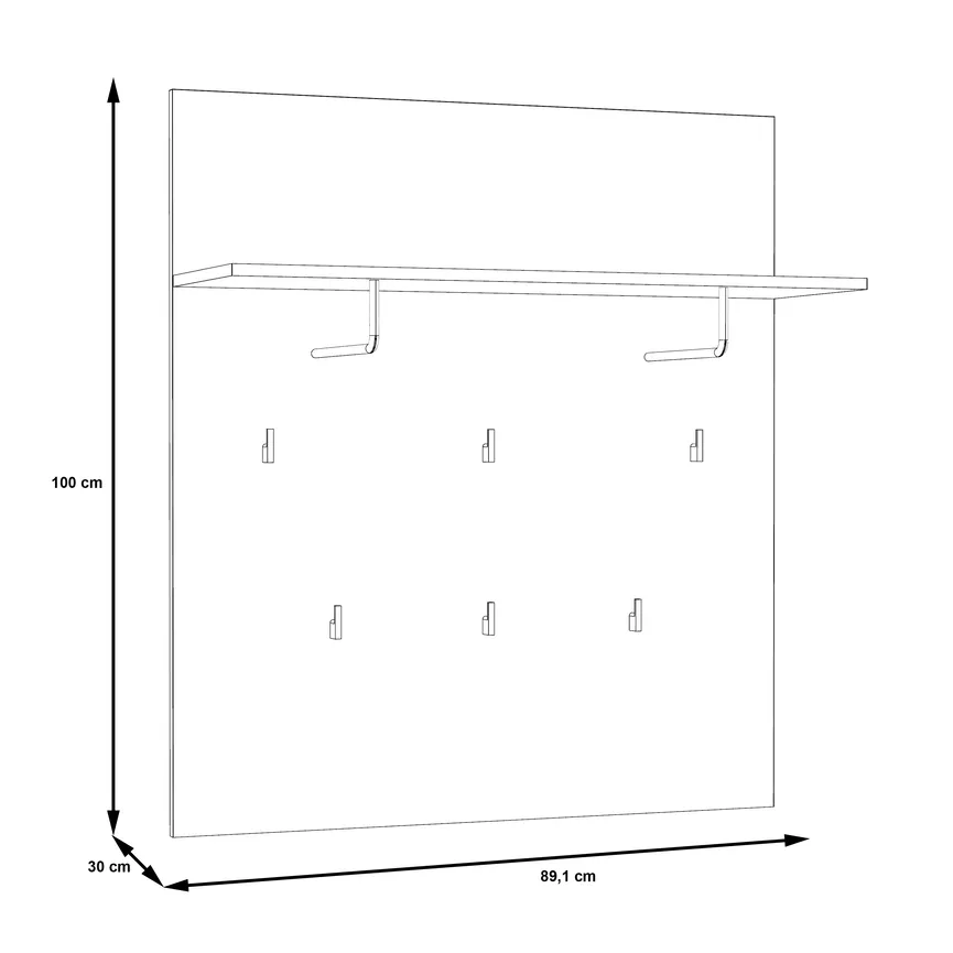 Garderobenpaneel detail