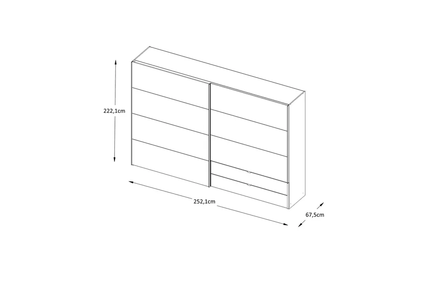 Schwebetürenschrank detail