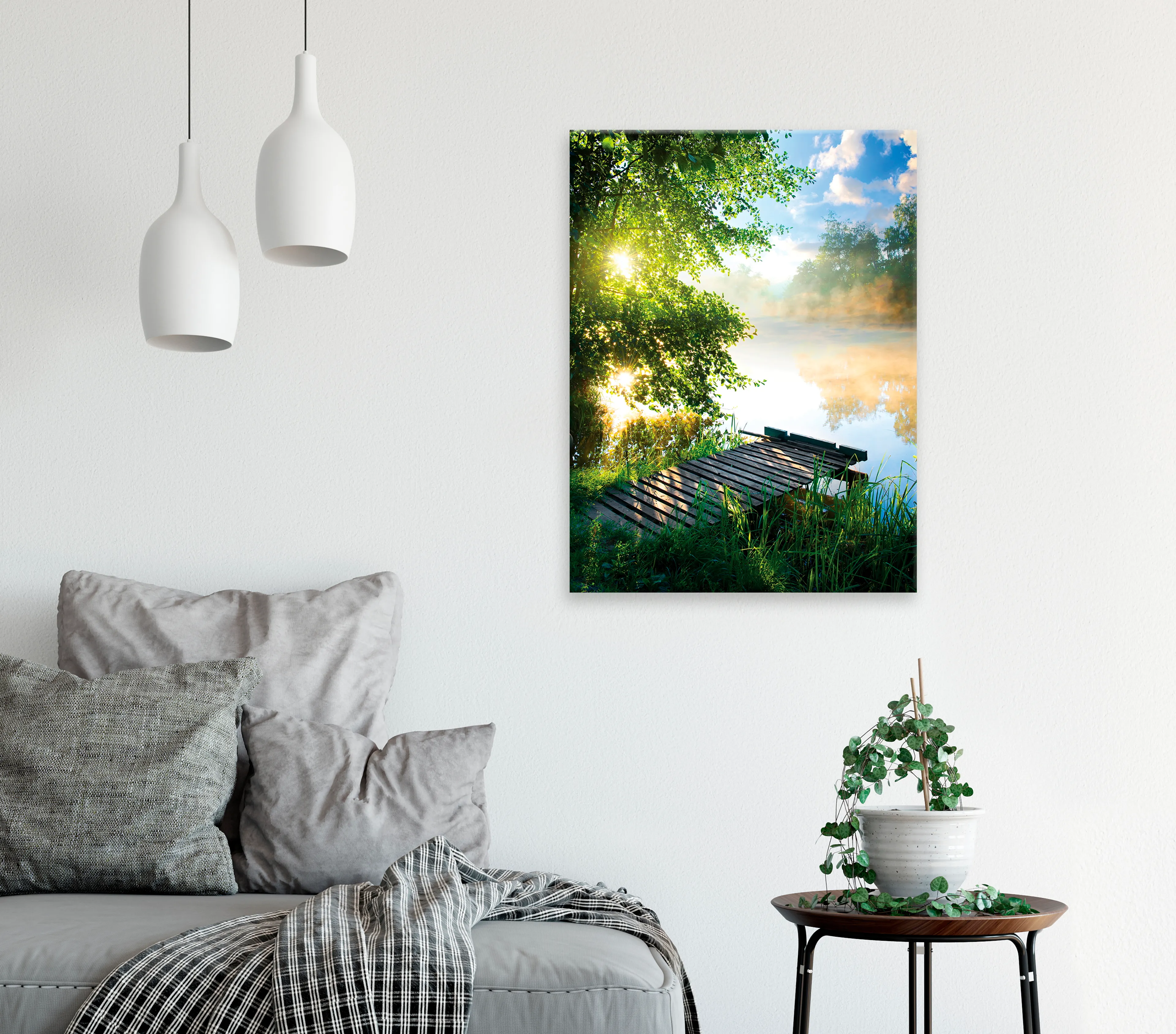 Wandbild 60 x 80 cm Sunrise On The Lake II