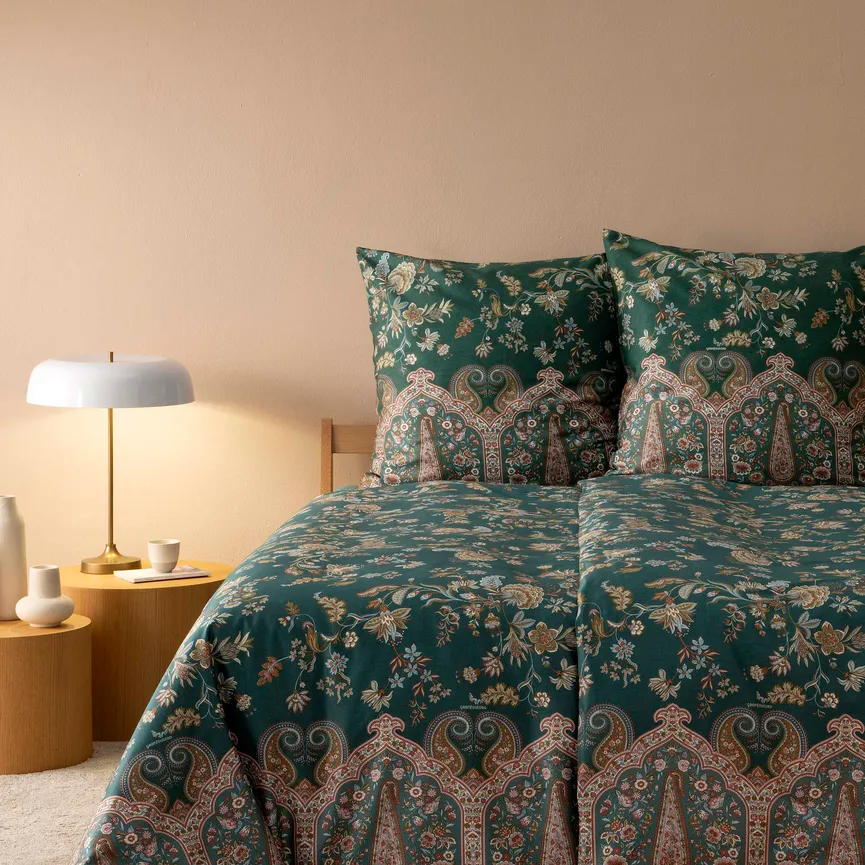 Satin-Bettw.Indian Rose 135200 milieu