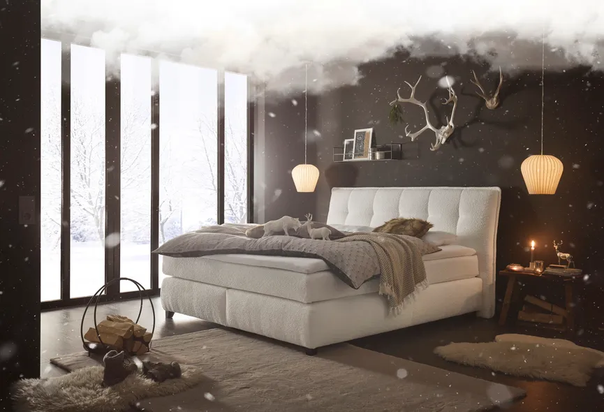 Boxspringbett 180x200 cm milieu
