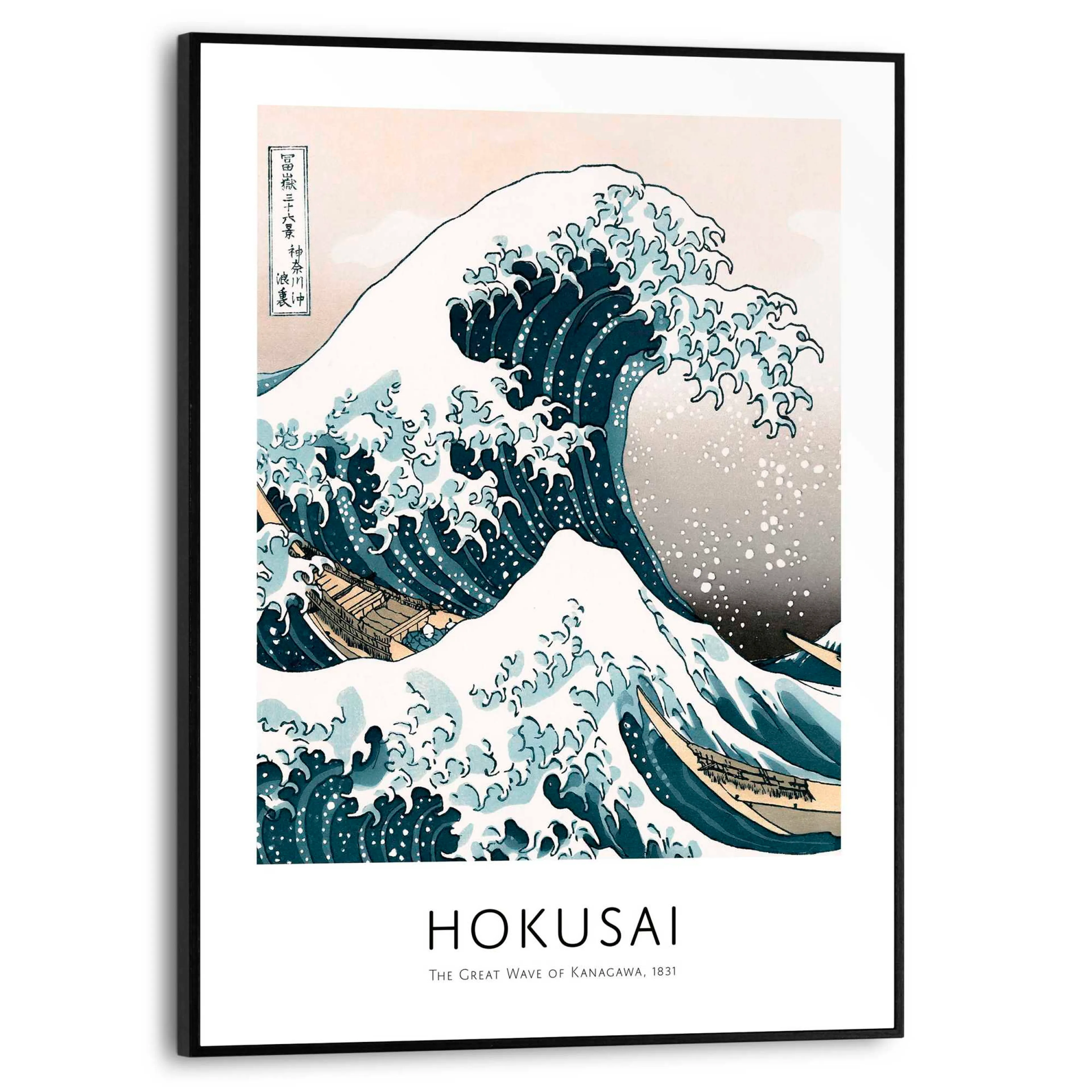 Wandbild 30 x 40 cm Hokusai