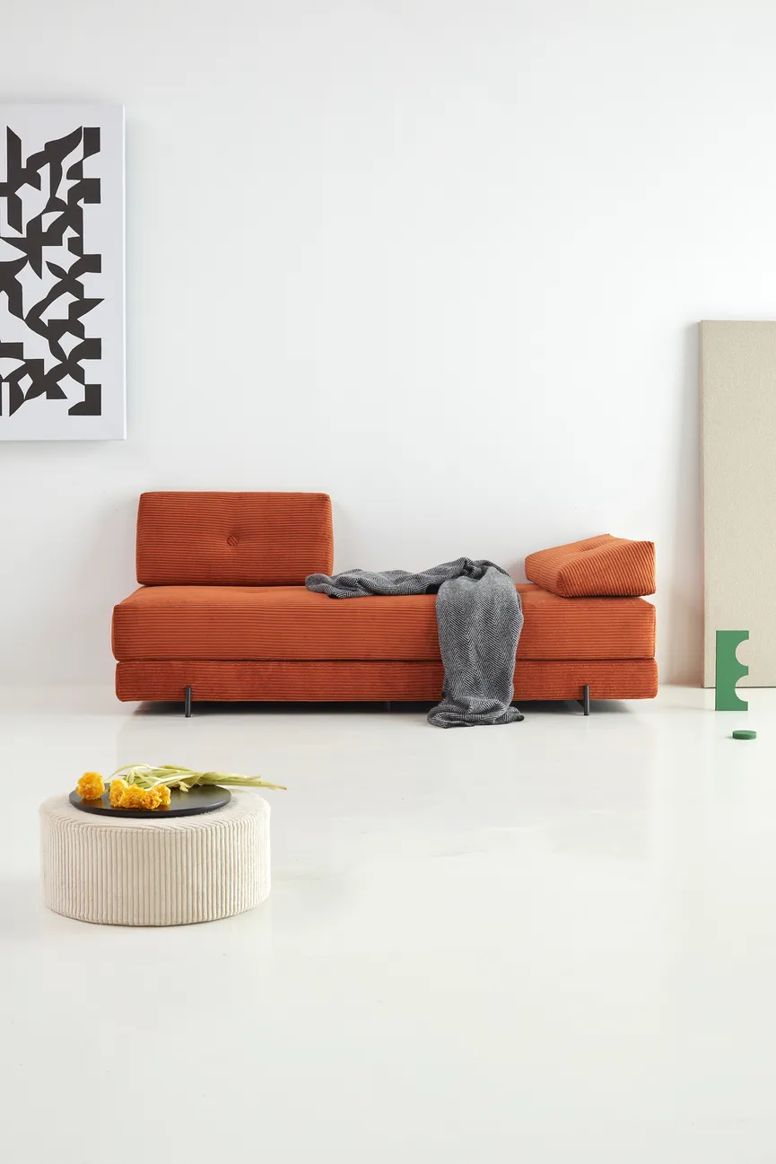 Klappsofa Indu schwarz detail