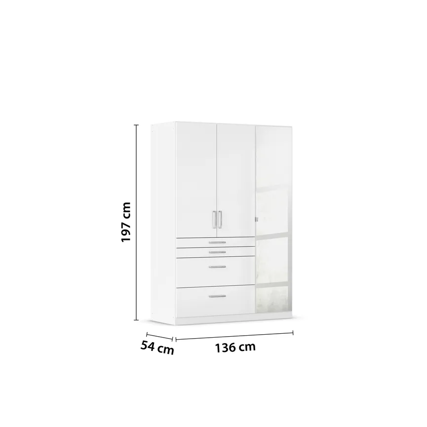 Drehtürenschrank 3-trg. detail