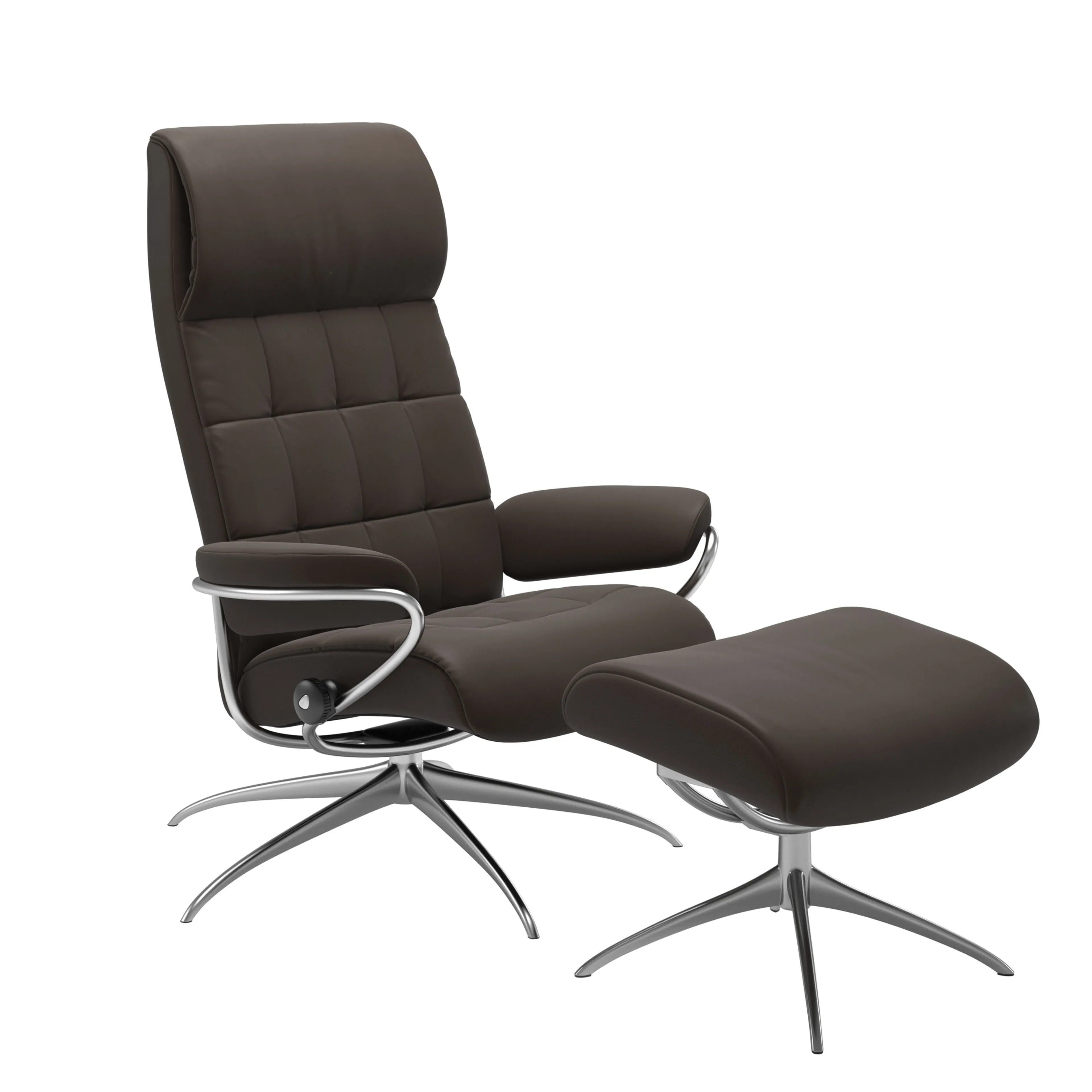 Sessel mit Hocker London Star High Back