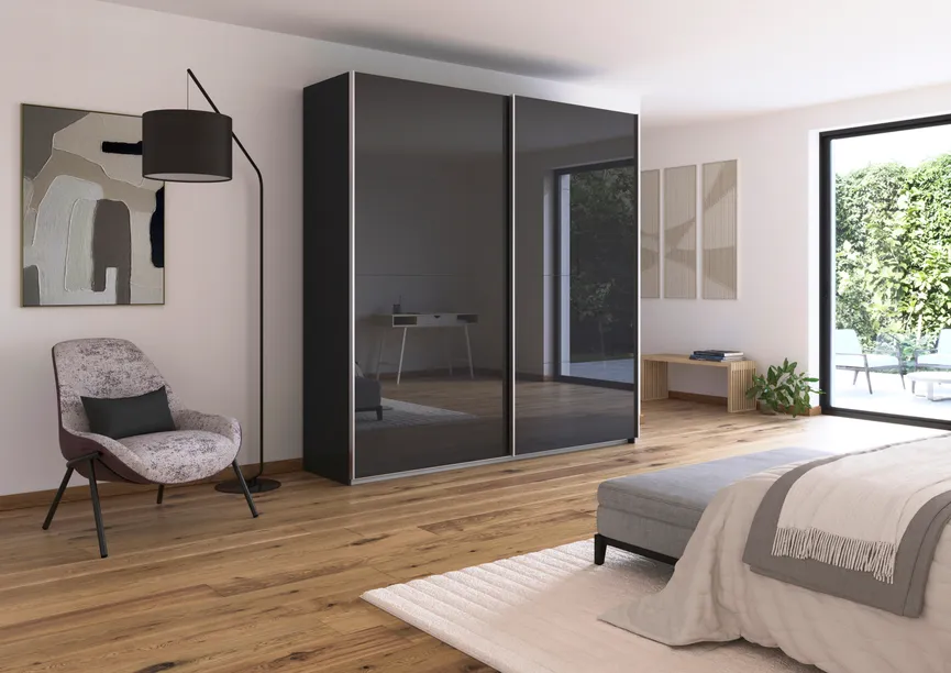 Schwebetürenschrank 2-trg. milieu