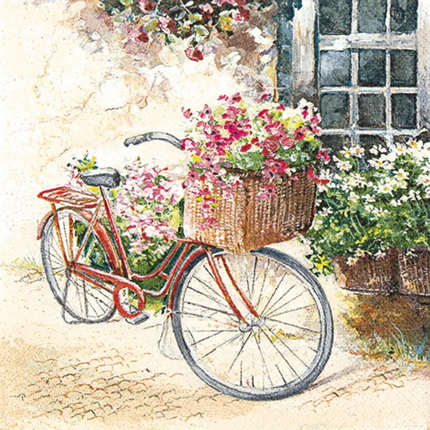 Serviette "Flower Bike" hauptaufnahme