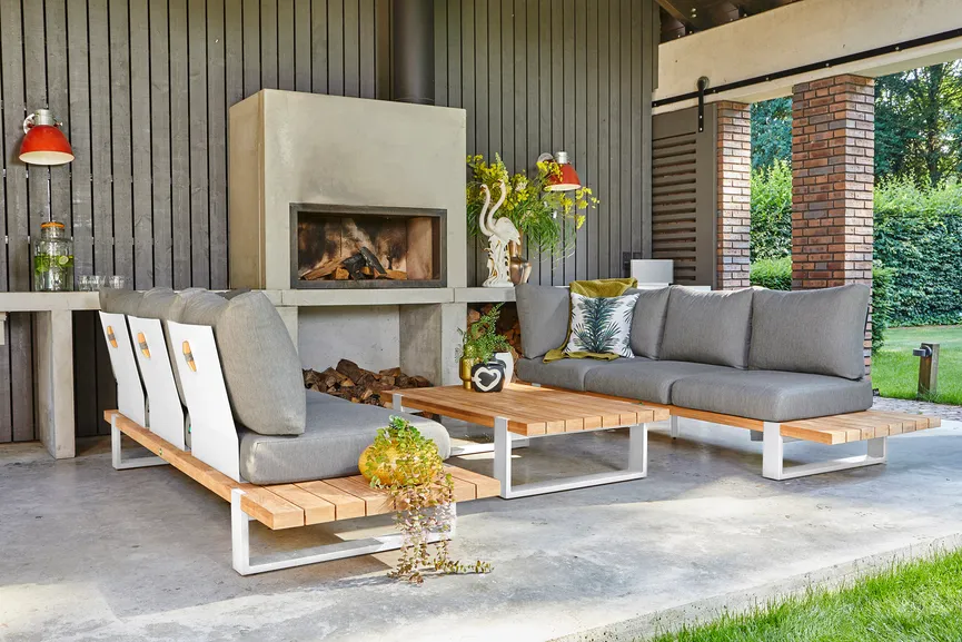 ** 2x 3-Sitzer White/Light Ant detail