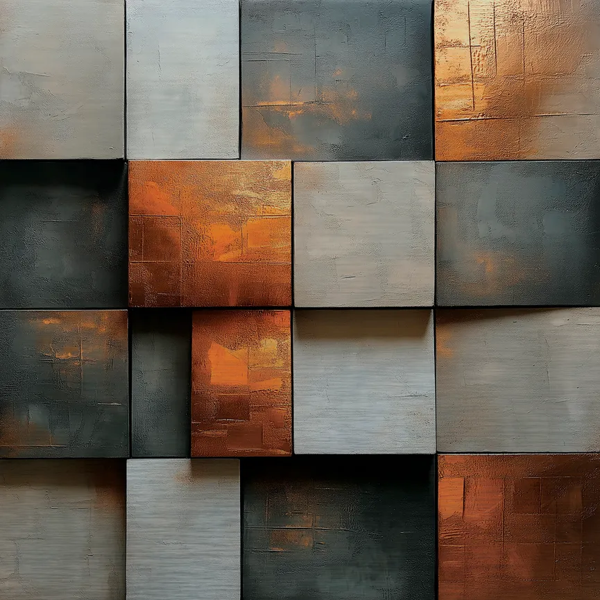 Wandbild "Copper Abstract IV" hauptaufnahme