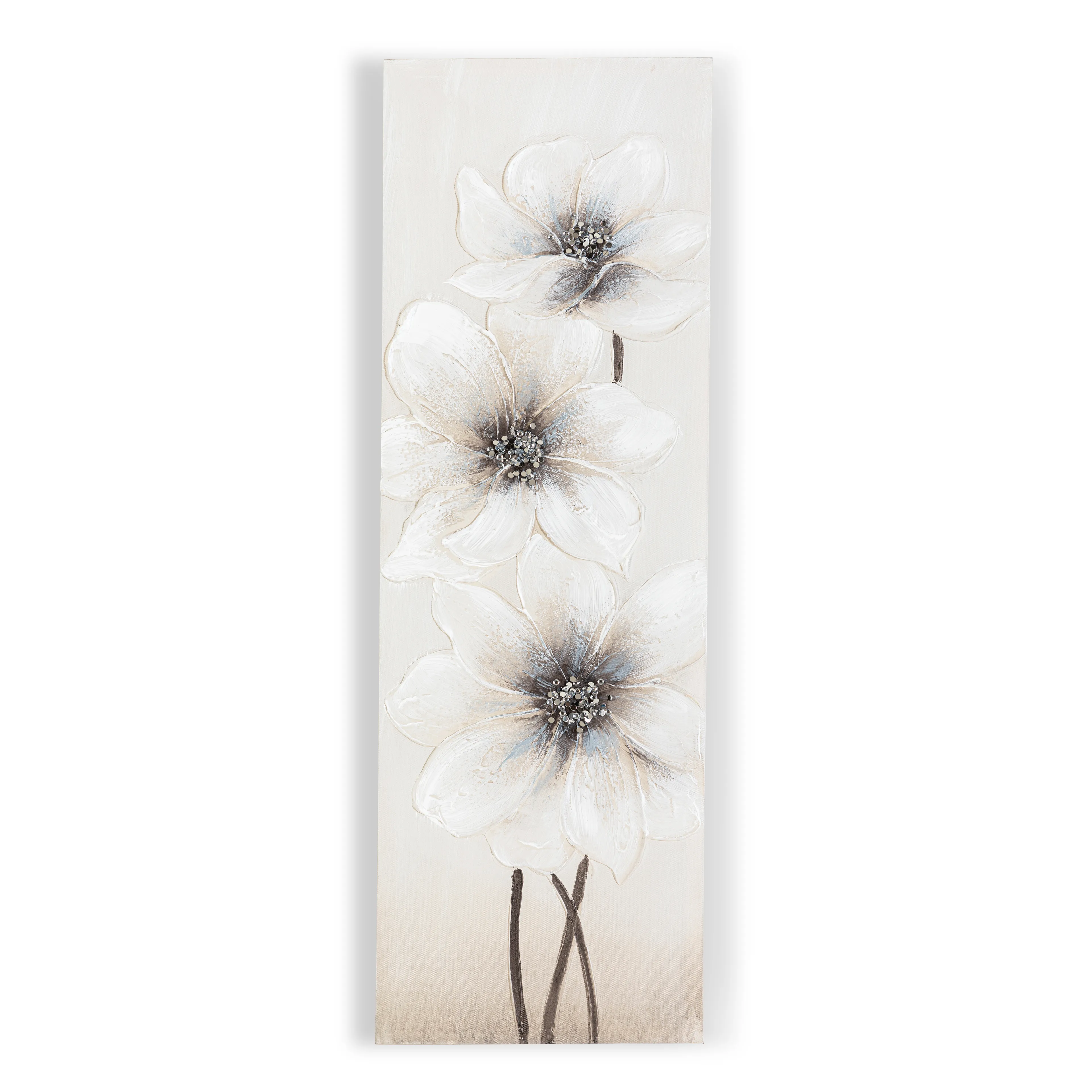 Wandbild 30 x 90 cm Drei Blüten
