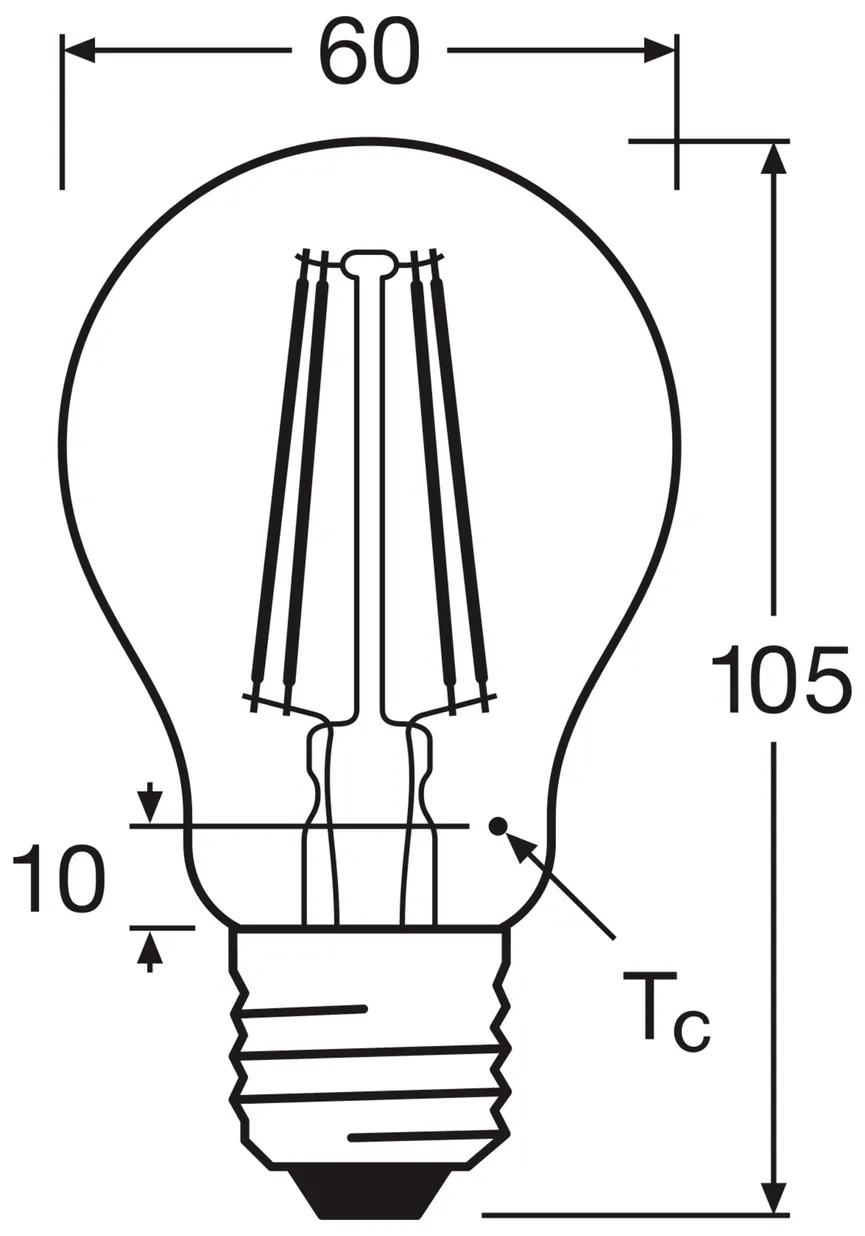 E27/7,5W LED Birne 3er Pack detail