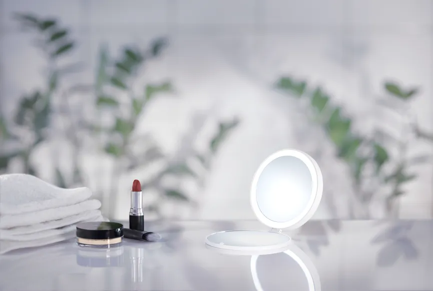 Reise-/Kosmetikspiegel weiß milieu