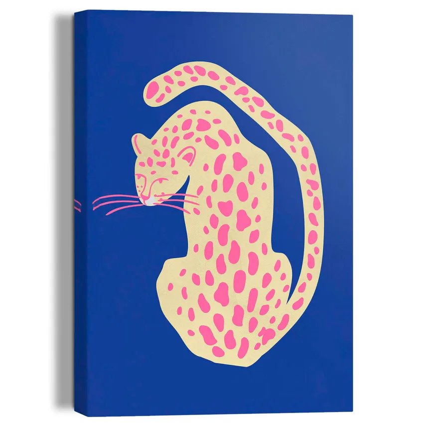 Bild gerahmt "Blue Pink Cat" hauptaufnahme