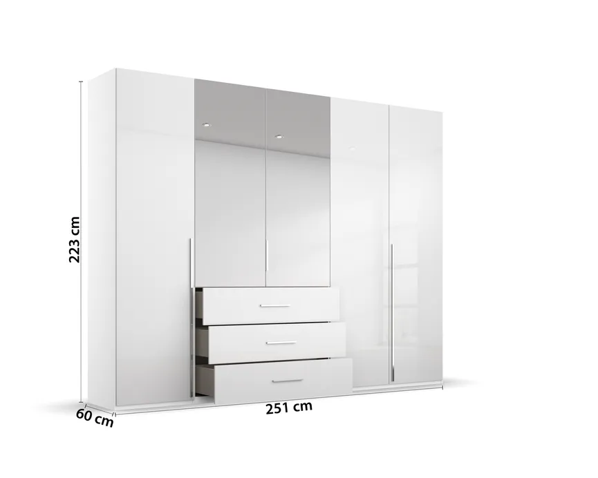 Kombi-Drehtürenschrank 5-trg. detail