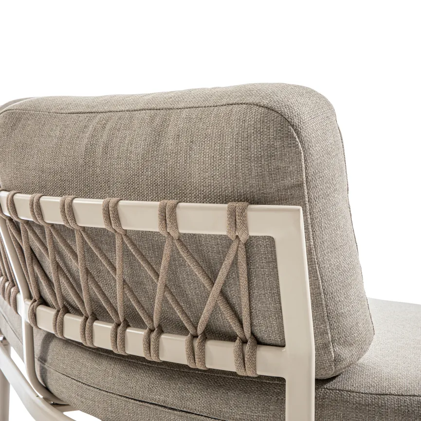 Loungesofa Creme 4-Sitzer detail