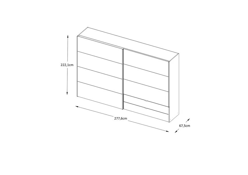 Schwebetürenschrank detail