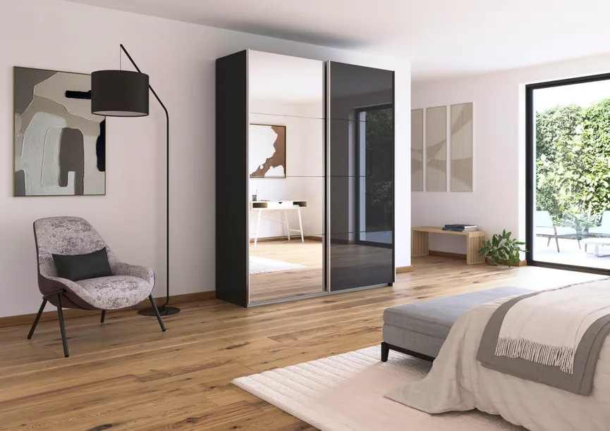 Schwebetürenschrank 2-trg. milieu