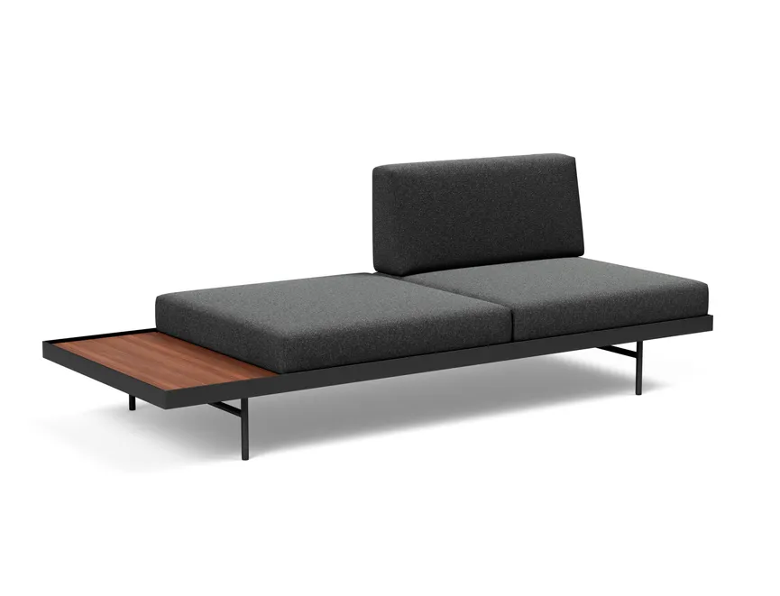 Sofa mit Walnusstisch detail