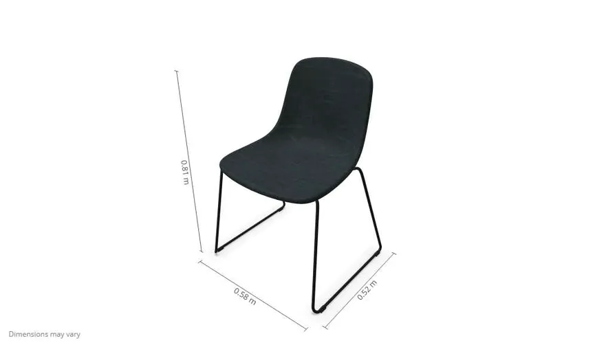 Stuhl Sled fully upholstered detail