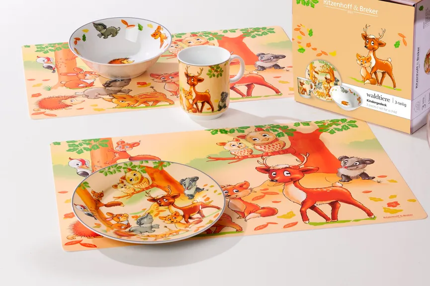 Tischset "Waldtiere" detail