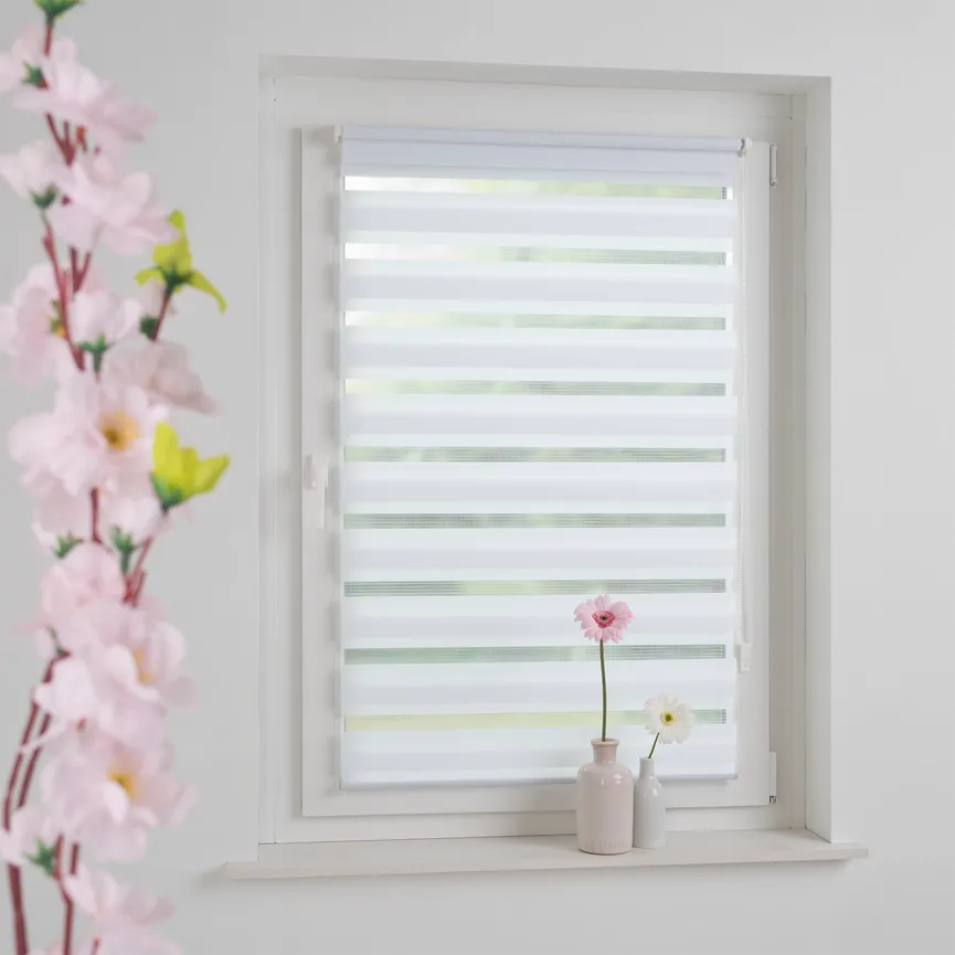 Duo-Rollo mini weiß milieu