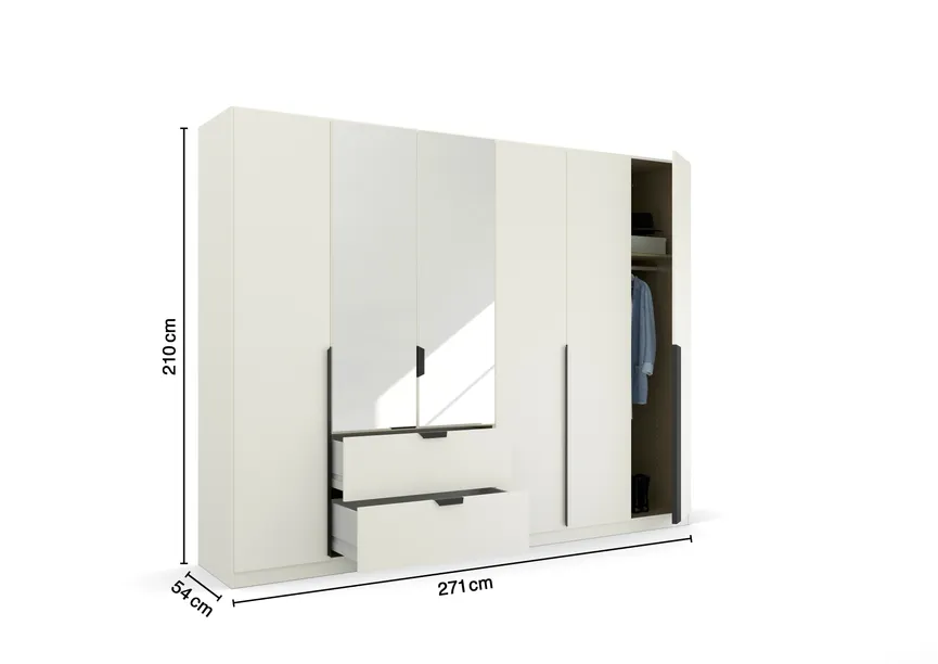 Drehtürenschrank 6-trg. detail