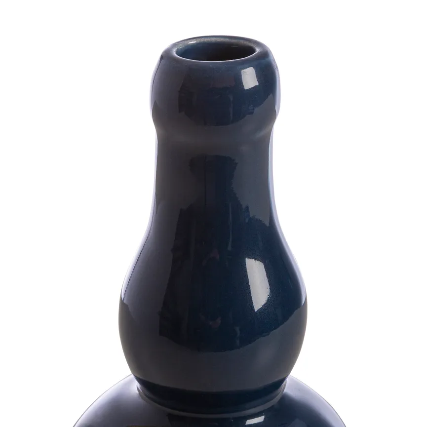 Vase "Flasche" S dunkelblau detail