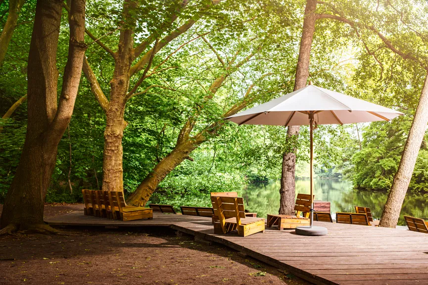 Sonnenschirm rund milieu