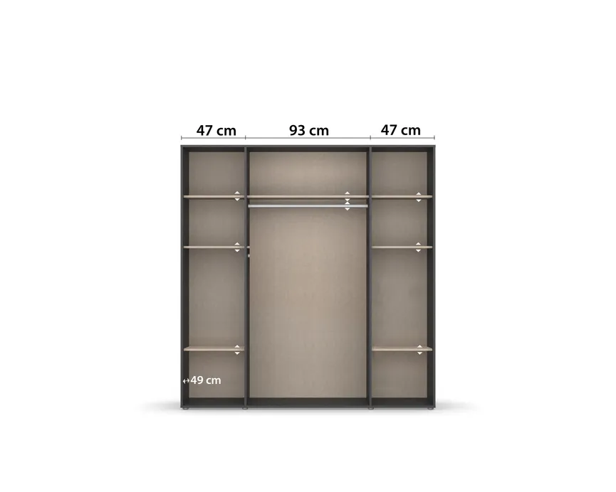 Drehtürenschrank 4-trg. detail