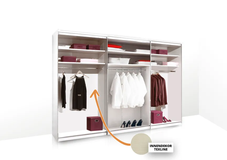 Schwebetürenschrank 3-trg. detail
