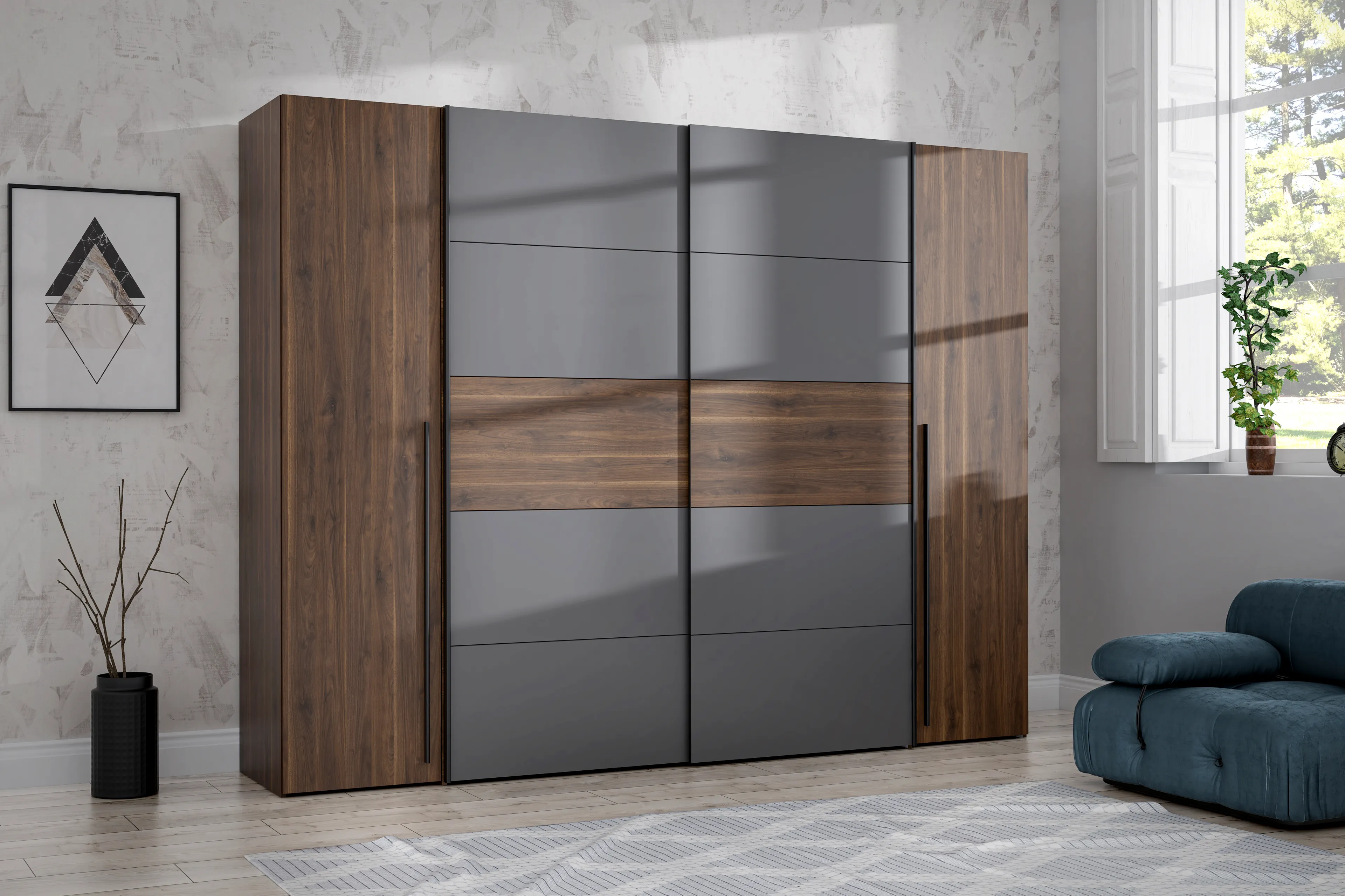 Schwebetürenschrank Narago 270 x 210 cm