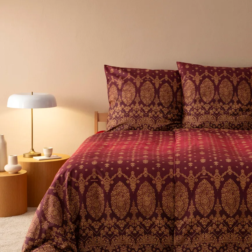 Satin-Bettw.Gold Decor 155x220 milieu